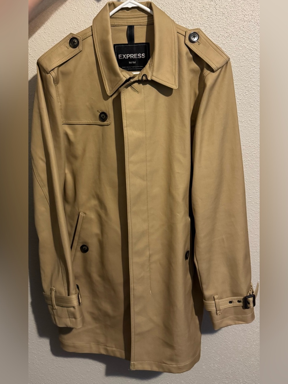 Express Men's Khaki Trench Coat